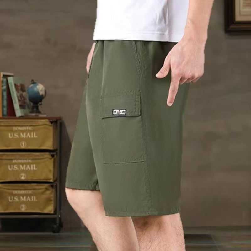 Mens shorts thin design elderly pants elderly five quarter pants for wearing outside big shorts for dad casual shorts for middle-aged wear W250212
