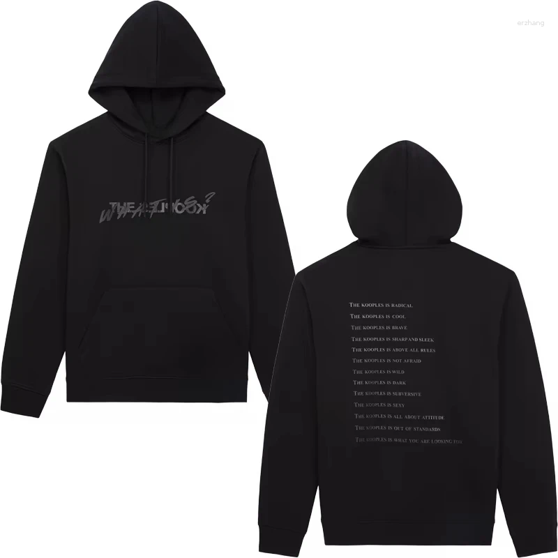 Women's Hoodies Winter Spring Sport Thickened Hoodie Tide Street Kooples Brand Style Letter Pattern Print Daily Versatile Cotton