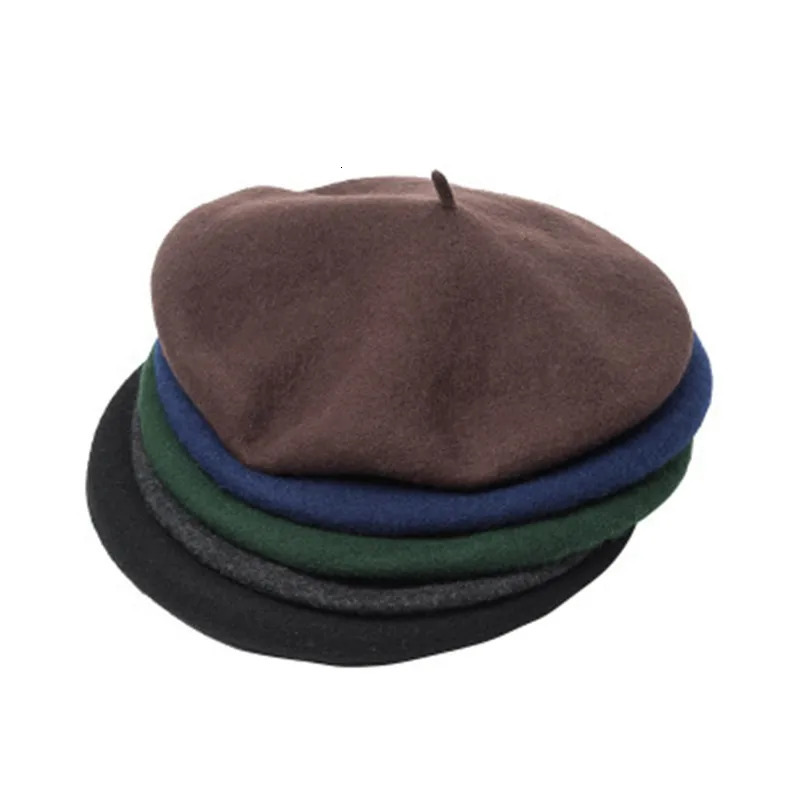 Dualuse Painter Hats 100% wool beret winter mens formal wear professional casual dualuse cap high quality male hat 250211bj