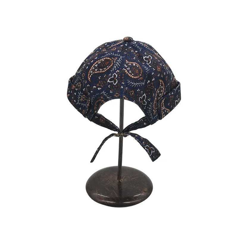 Mens Wens Beanies Melon Caps Streetwear Print Paisley Hip Hop Brimless Beanie Cap Sklies Bonnets Hat For M Fem X250212