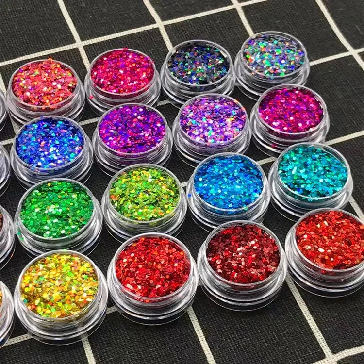 1KG 1mm Holographic Laser Nail Sequin Glitter Magic Holographic Laser Dust Nail Art Chrome Pigment Powder DIY Decorations 250208