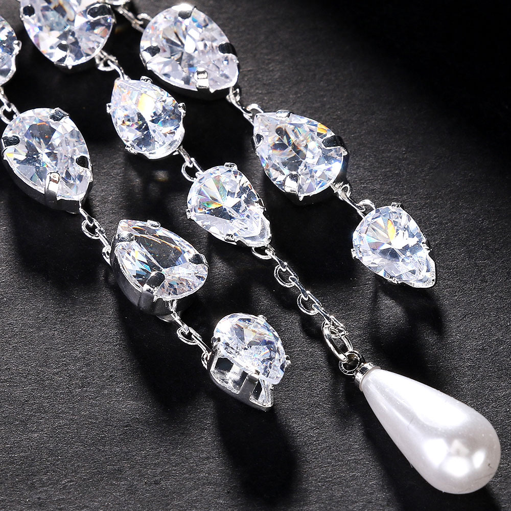 Love ear clip pendant 2PCS/LOT women's tassel rhinestone earrings exaggerated accessories women's earrings