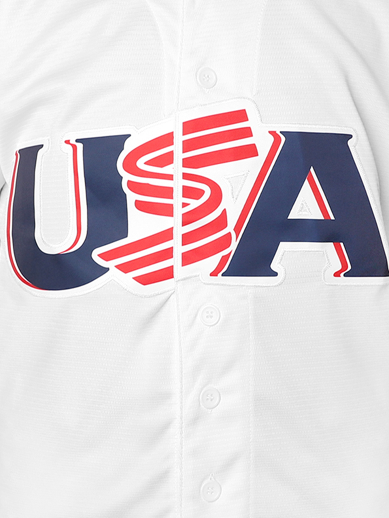 Custom White USA Baseball Jersey Breathable Striped Short Sleeve Shirt with Letter Embroidered Design for Training and Competition Blank No Name Men W