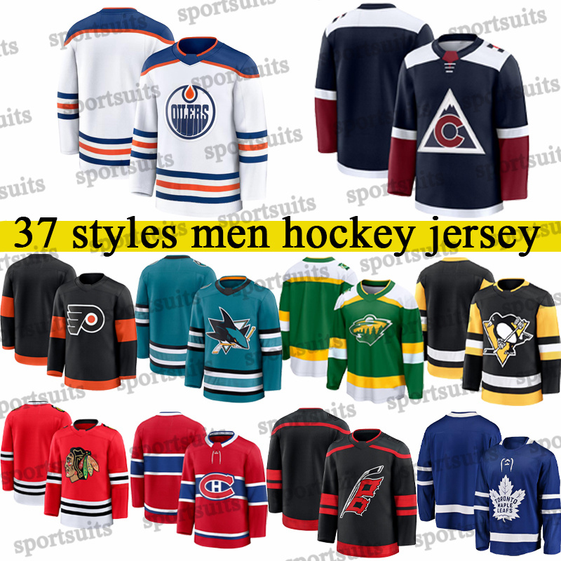 New season jerseys men 37 style hockey jerseys 98 ConnorS 8 Cale Makar 71 Macklin Celebrini Jersey avalanche Canadian penguin Oilers shark team jerseys
