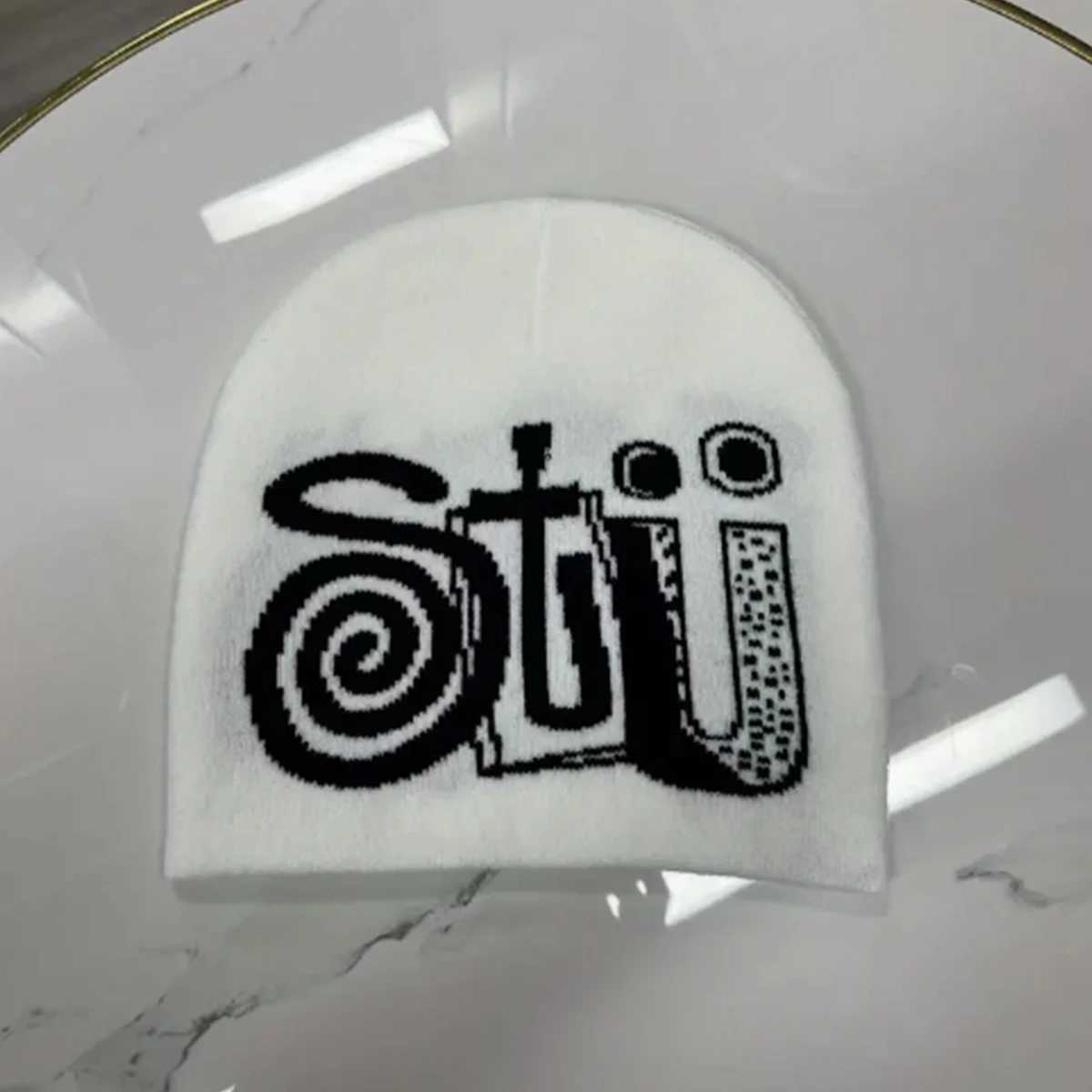STU Letter Jacquard y2k hipp Knitted Hat Fashionable And Cool Beanie Hat Suitable For Daily Use Ideal for Gifts X250212