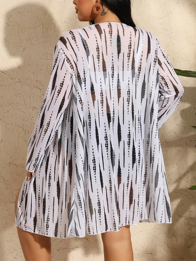 2024 Leopard Large Size Bikini 3 Pieces Long Sleeve Swimsuit Women Swimwear Female Bathing Swimming Swim Suit Beach Bathers 250211Z