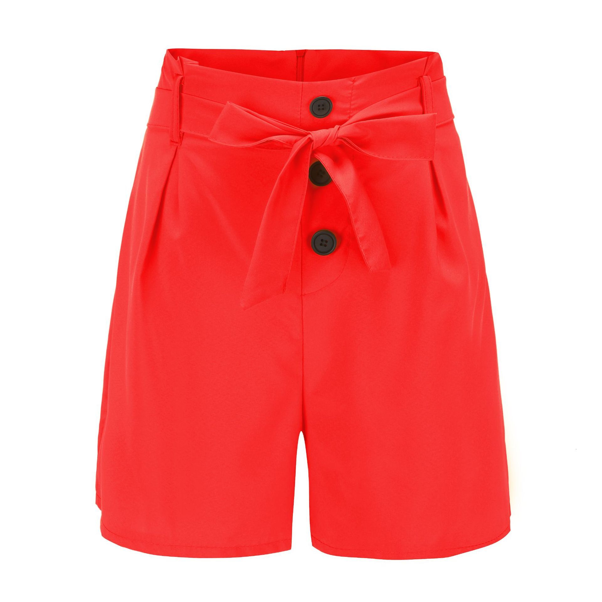 Women's Casual Shorts Slim Fit Fashionable Sexy High Waisted Belt Beach Pants
