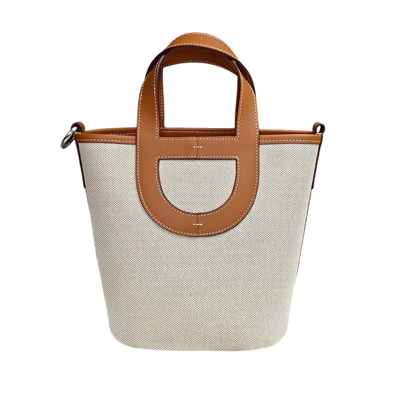-Border Autumn And Winter New Single Shoulder Crossbody Bucket Bag Cowhide Large Capacity Good-Looking Women's Handbag Vege