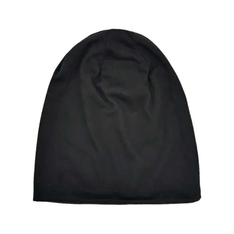 Cotton Slouchy Beanie Hip-Hop Soft Lightweight Running Beanie Adt Dwarf Hat Chemo Cap for Men Women Hip-Hop Sleep Cap Stretchy X250212
