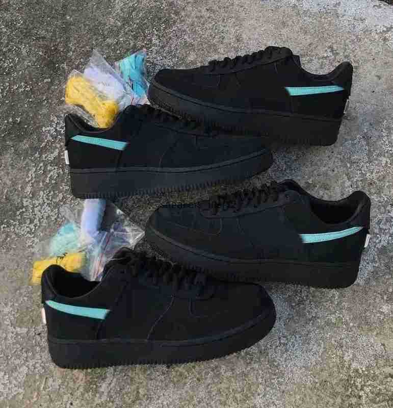 Tiffany Co. Authentic x 1 Low Shoes DZ1382-001 Sports Sneakers Black Multi Color Basketball Outdoor Trainers with Original 5.5-13