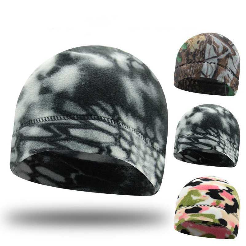 Winter Spring Hat Mens Beanie Marine Corps Hat Tactical Camouflage Thick M Outdoor Warm Elastic Polar Wool Hat X250212