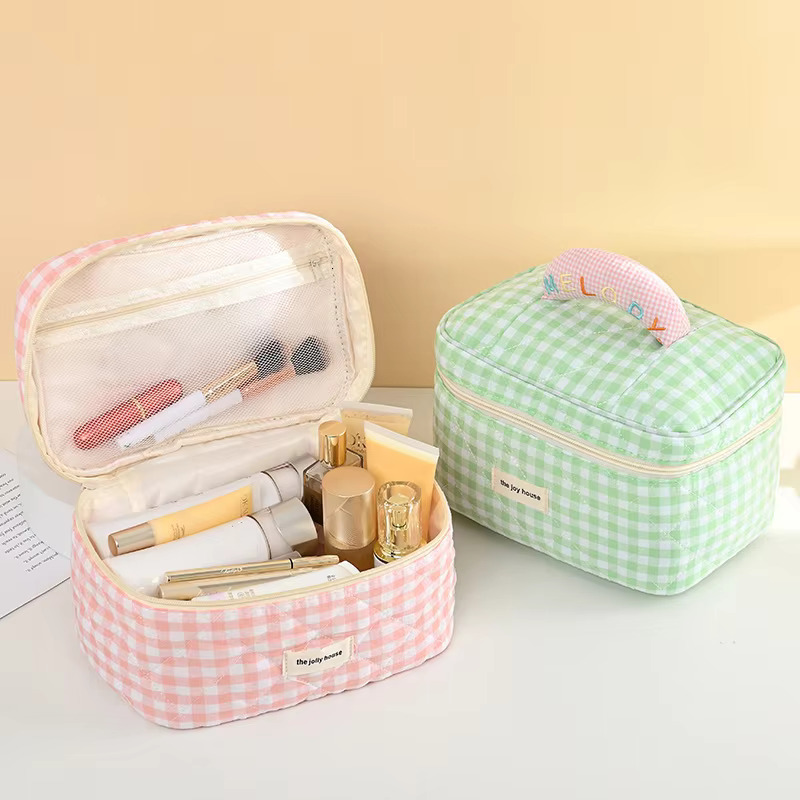 Personality Women Tote Cotton Makeup Portable Large Capacity Travel Organizer Cosmetic Wash Pouch Ladies Make Up Storage Bag swissmilitary