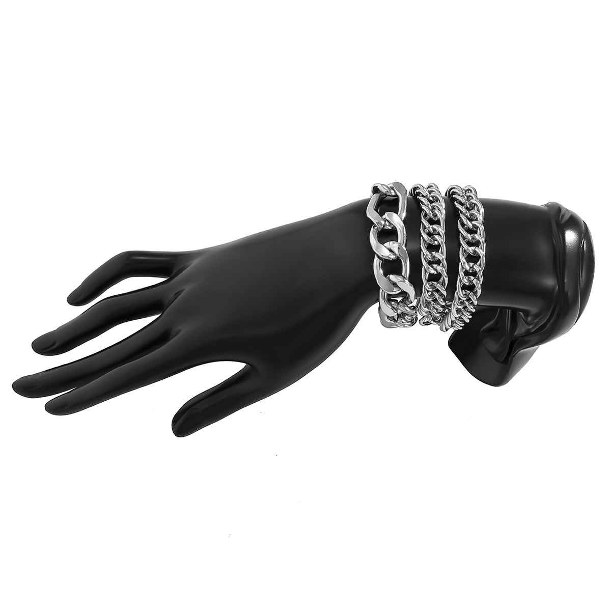 Woman fashion Jewelry exaggerated geometric thick chain for female hip-hop personality hollowed out designer set bracelet