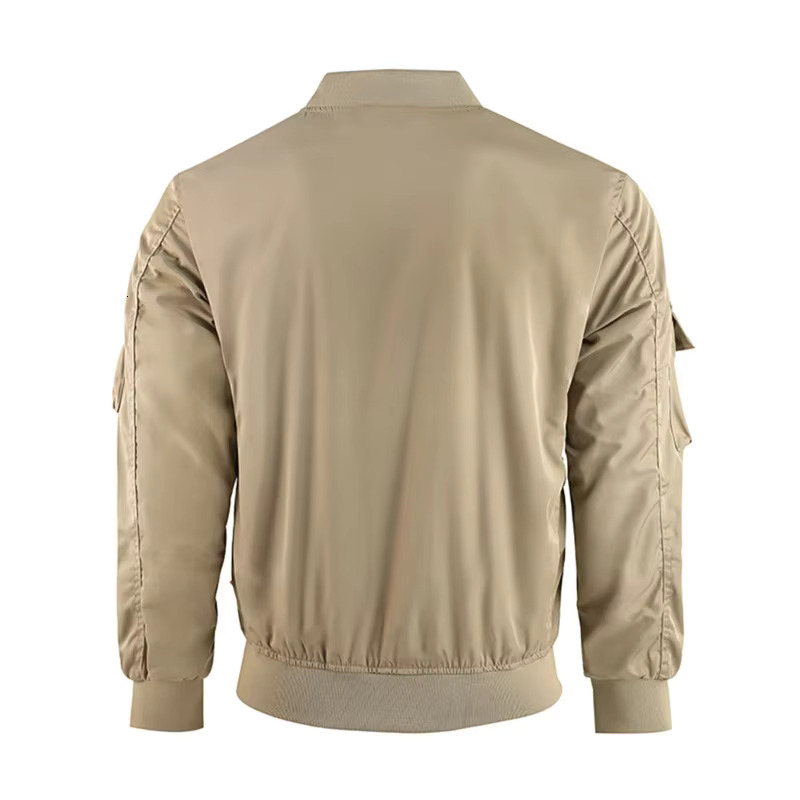 Spring And Autumn Men's New Multifunctional Military Off-Road Jacket Multi-Pocket Simple Solid Color Casual