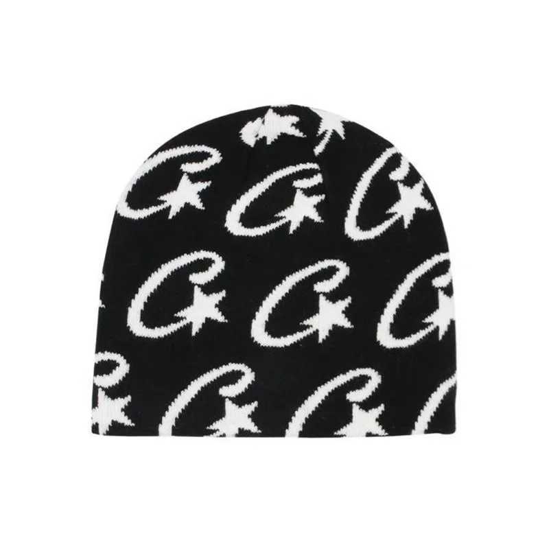 Couple Knitted Caps Hip-hop Trendy Beanie Hat 2024 Letter Jacquard Wen M Winter Hot Girl Warm Knitted Hat Wool Balaclava X250212