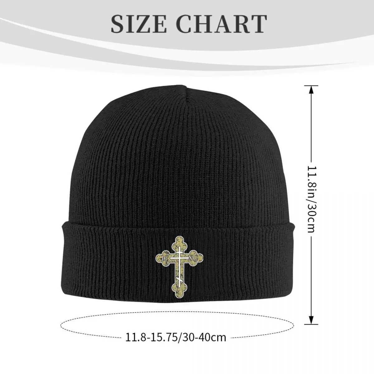 IC XC NIKA Cross Christogram Eastern Orthodox Knitted Hat Beanies Autumn Winter Hat Warm Casual Jesus God Hat Mens Text X250212