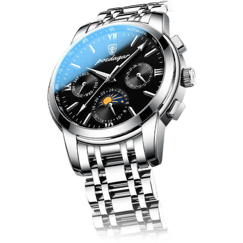 Tiktok new waterproof luminous quartz watch for men Korean fashion trend wrist shake W250212