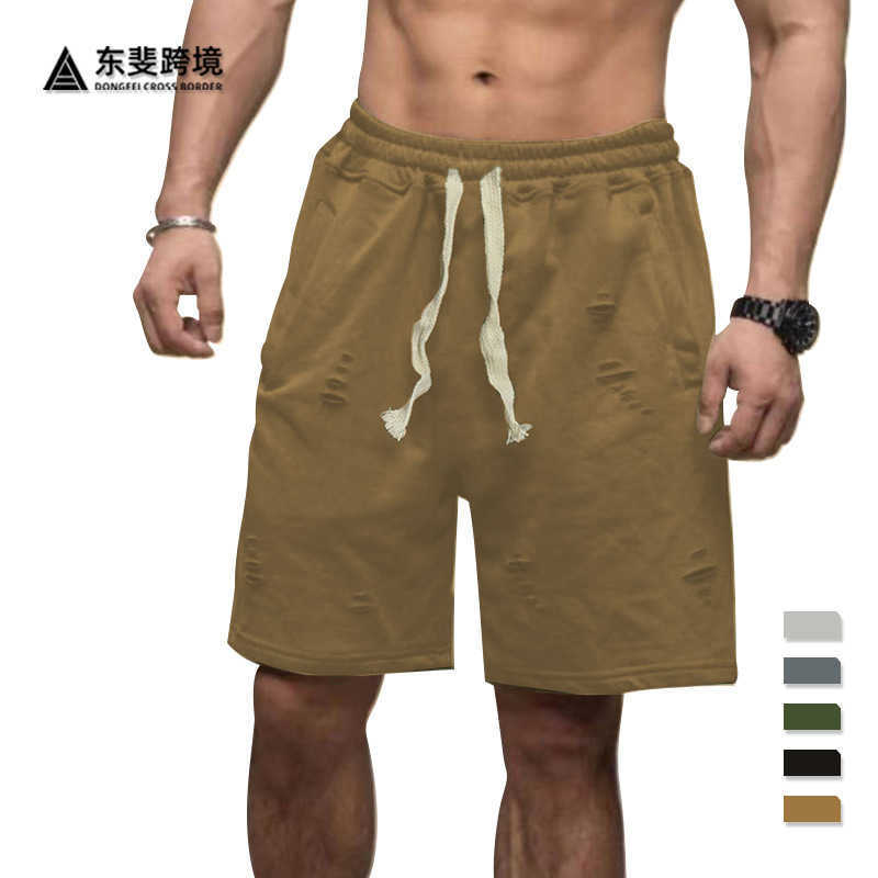 2024 Summer Thin Mens Shorts Solid Color Shorts Loose Breathable Casual Pentagram Pants Trendy Style W250212