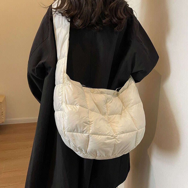 New Korean Cloud Down Large Capacity Women's Casual Versatile Folded Puff Cotton Coat Bag Single Shoulder Crossbody Bags
