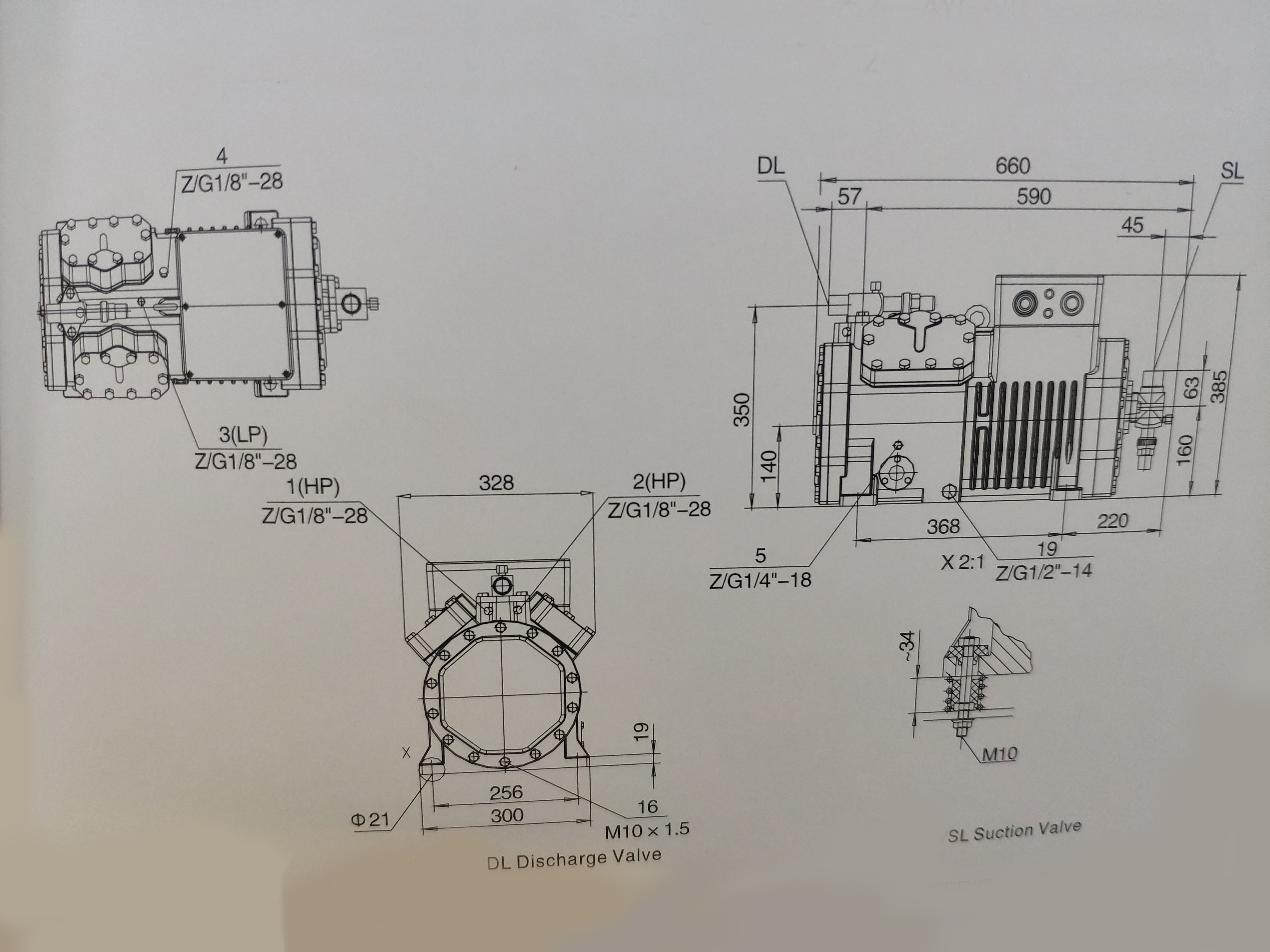Medium Temperature Semi-Closed Piston Refrigeration Compressor Series 4YD-8.2~4YD-12.2