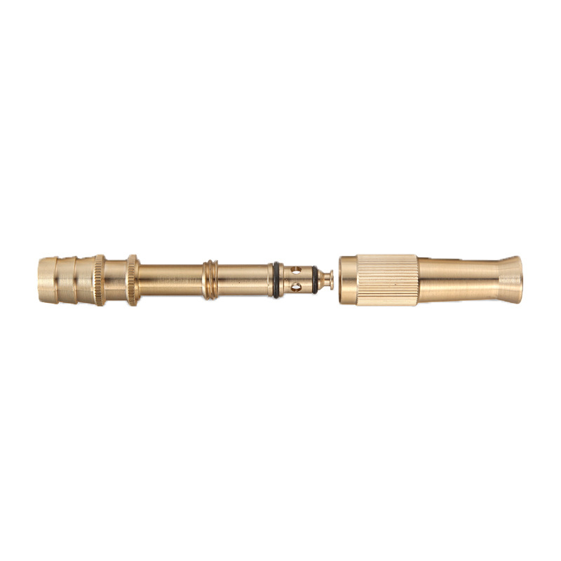 Heavy Duty Brass Water Gun with Adjustable Streams - Perfect Tool for Thorough Outdoor Cleanup and Filtration System Use