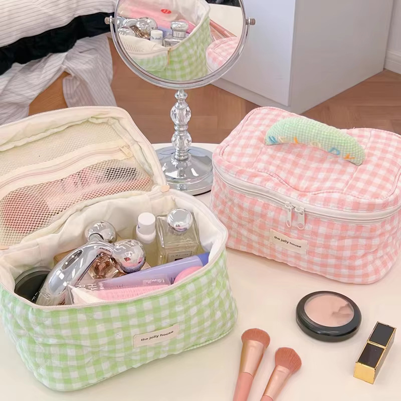 Personality Women Tote Cotton Makeup Portable Large Capacity Travel Organizer Cosmetic Wash Pouch Ladies Make Up Storage Bag swissmilitary
