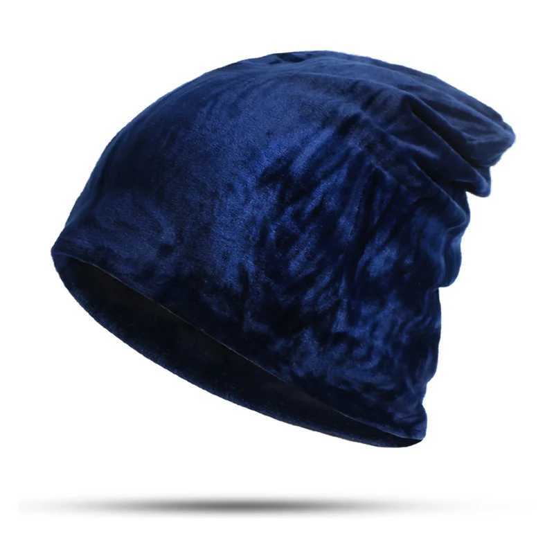 Fashion Warm Knitted Fleece Inside Slouchy Beanie Hat Velvet Sklies Caps 2019 New Autumn Winter Wen Hip Hop Hats X250212