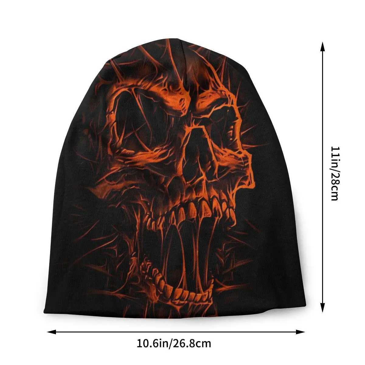 Skull Bone Fashion Hat Red Skull Thin Hat Hat Hat Fashionable Skull Bean Hat Wen Mens Ear Cuffs X250212
