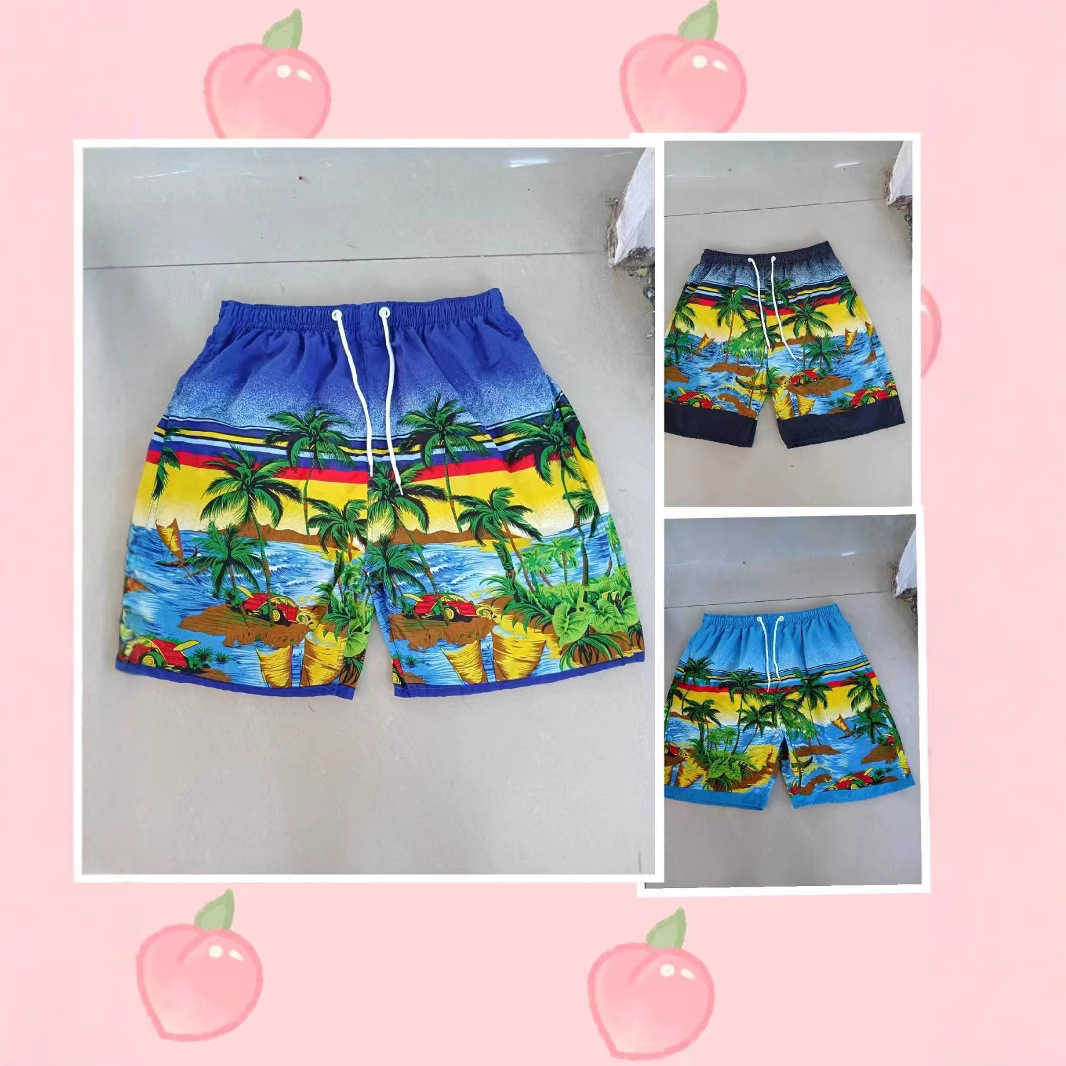 Yiwu swim trunks beach pants mens quick drying beach surfing pants Hawaiian style coconut beach pants W250212