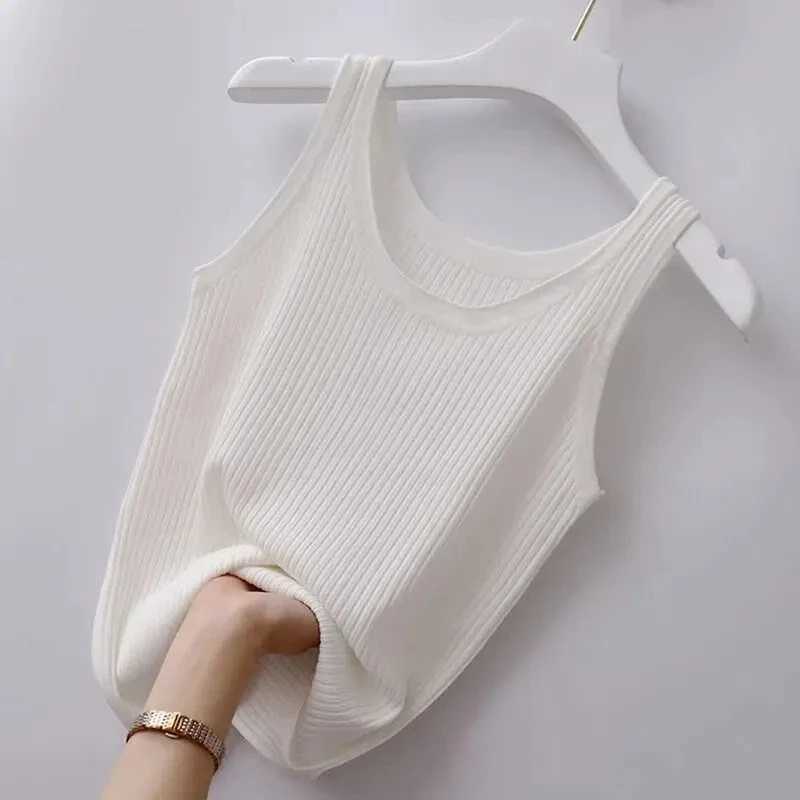 Crop Tops Sexy Lingerie Tank Tops Women Summer Camisole Black White Top Y2k Undershirt Sp Vest Bralette Large Size Ropa jerXJ250212