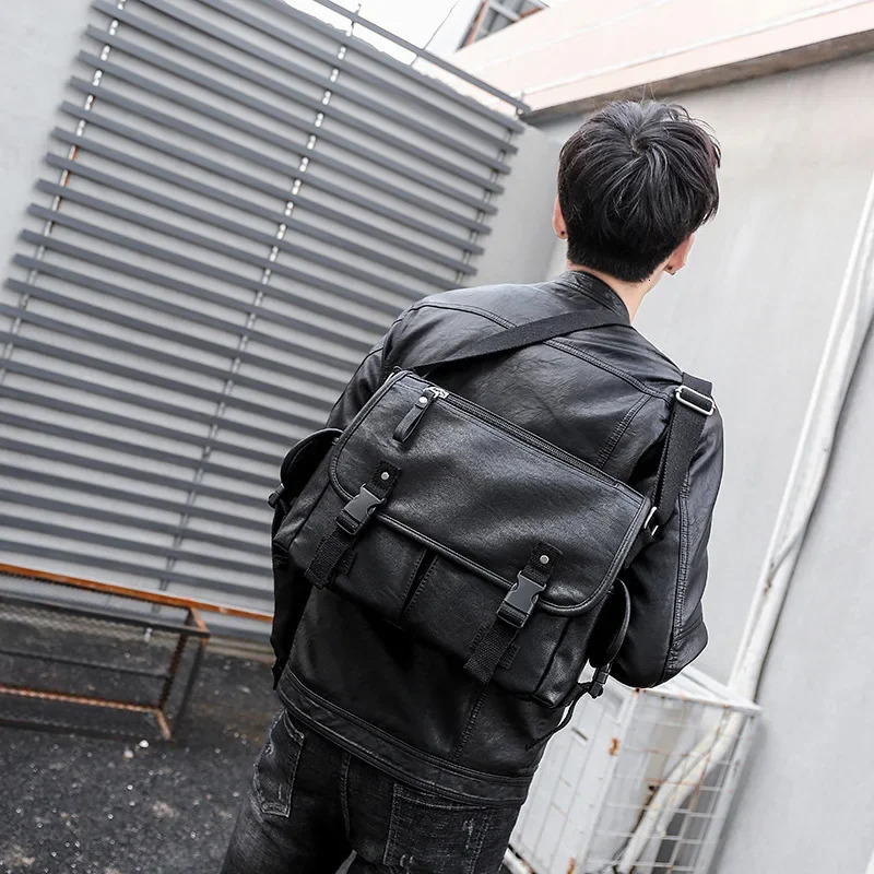 Fashion Mens Messenger Bag Large Capacity Crossbody Bags Men Classic Retro Shoulder Messenger bag School sac Laptop Satchel 250207
