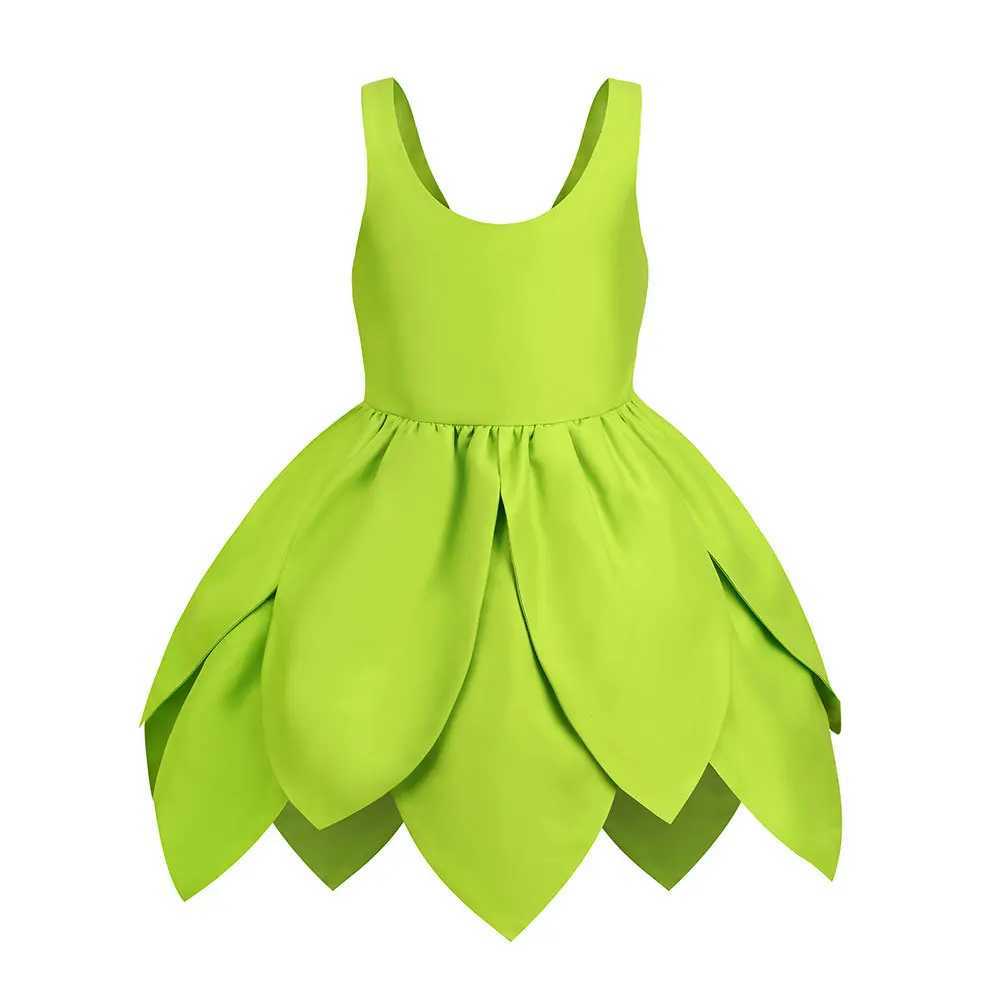 Baby Girl Tinker Bell Green Fairy Dress Kids Kindergarten Stage Performance Outfits Children Luxury Elf Cosplay Costume GiftXJ250117