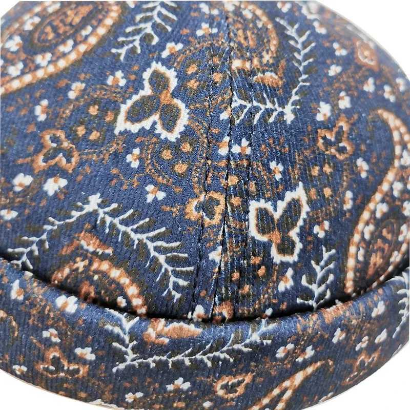 Mens Wens Beanies Melon Caps Streetwear Print Paisley Hip Hop Brimless Beanie Cap Sklies Bonnets Hat For M Fem X250212
