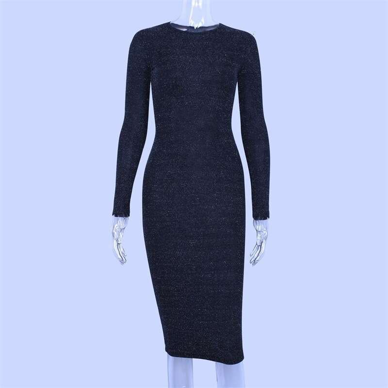 French style hot selg dress spring women's sexy round neck slim fit long skirt wholesale 2025 temperament versatile new trend clothing ins
