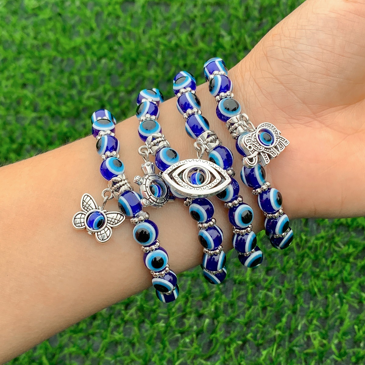 fashion Woman Jewelry Ethnic Beads Woven Butterfly Buddha Simple Personality Eye designer Bracelet