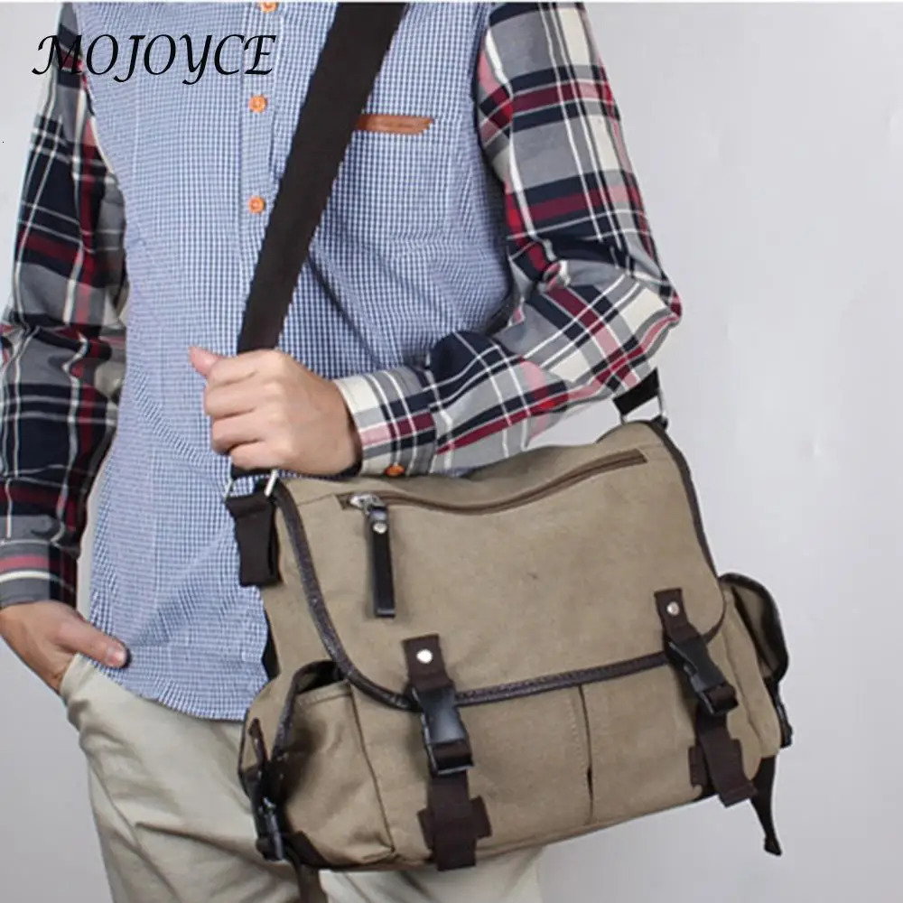 Vintage Laptop Shoulder Bag Multi Pockets Satchel Handbags Water Resistant 14 Inch Laptop Pouch Adjustable Strap for School Work 250207