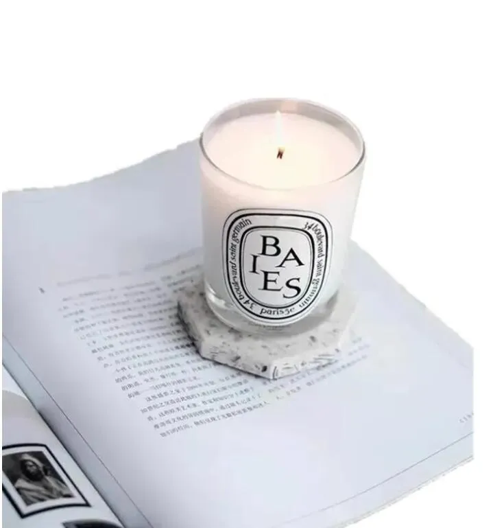 bougie parfume scented candle 70g Gardenia Mimosa Tubereuse BAIES White Pure Natural Plant Essential Oil less Fragrance Hand Gift French Incense Candl