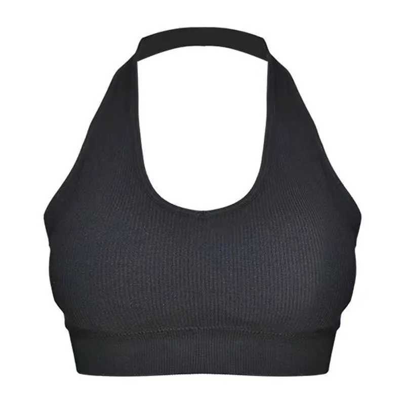 Women Backless Vest Sexy Bra Halter Wire Free Sport Bra Suspender Solid Lingerie Fe Tops Beautiful Back Wire Free Sports BraXJ250212