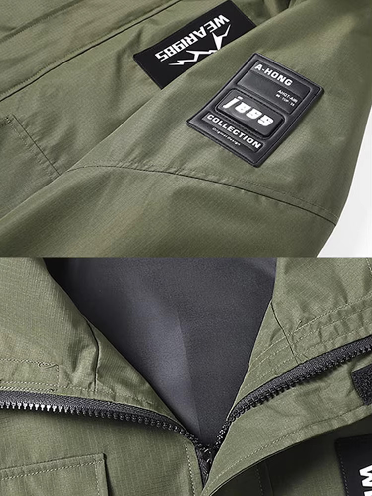 Men's Outdoor Windproof Cargo Multi-Pocket Casual Hoodie Sports Camping Jogging Military Tactical Plus Size Jacket 8Xl