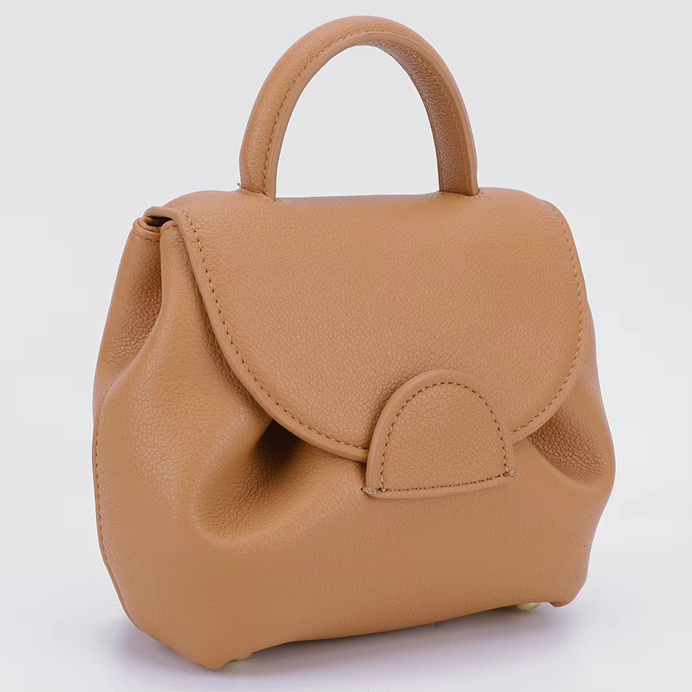 Women Fashion Shoulder PU Leather Elegant Handbags Small Tote Simple Satchel Bag Contrast Litchi Pattern Handbag