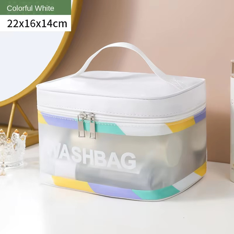 Frosted Large Capacity Waterproof Wash Cosmetic Storage Portable Makeup Travel Bag swissmilitary