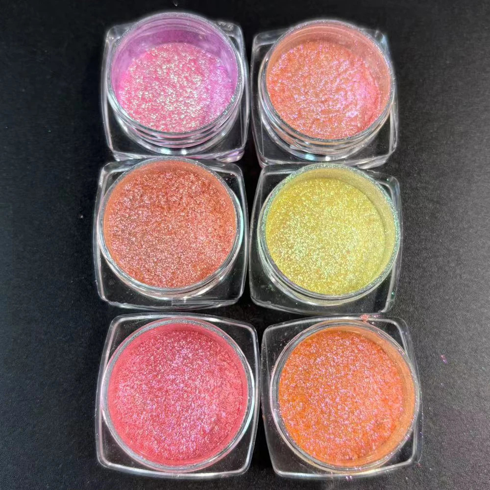 Colorful Chameleon Eyeshadow Pigments High Pigmented Multi Chrome Resin Slime Soap Nail Art Glitter Shiny Face Makeup Cosmetic 250208