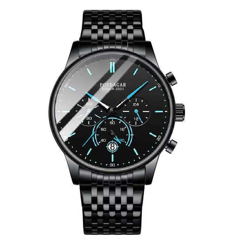 New tiktok new multi function mens watch male student Korean version of ultra thin fashion quartz sound W250212