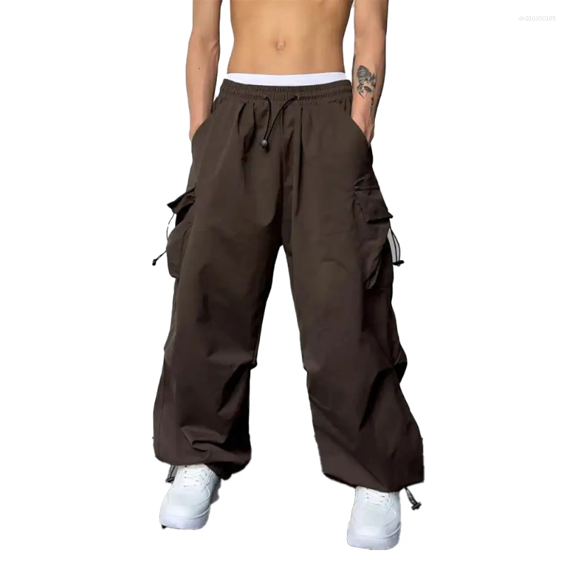 Men's Pants Men Streetwear Vintage Y2k Hip Hop Wide Leg Jogger Baggy Casual Sweatpants Classic Oversized Cargo Parachute
