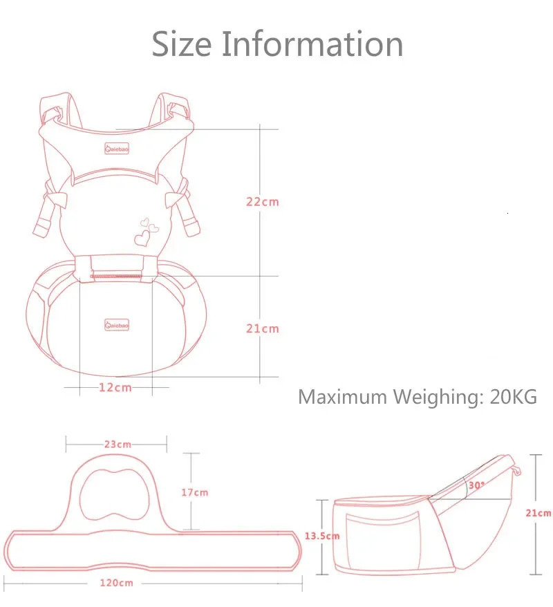 Baby Ergonomic Infant Multifunctional Waist Stool born To Toddler Multi-use Before and After Kangaroo Bag Accessories 250211