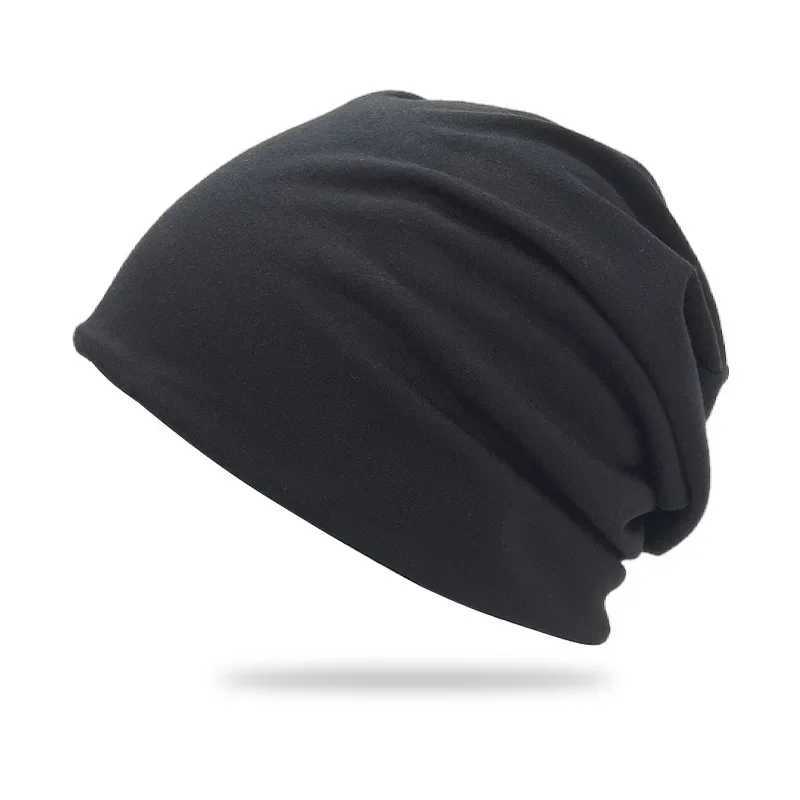 Cotton Slouchy Beanie Hip-Hop Soft Lightweight Running Beanie Adt Dwarf Hat Chemo Cap for Men Women Hip-Hop Sleep Cap Stretchy X250212