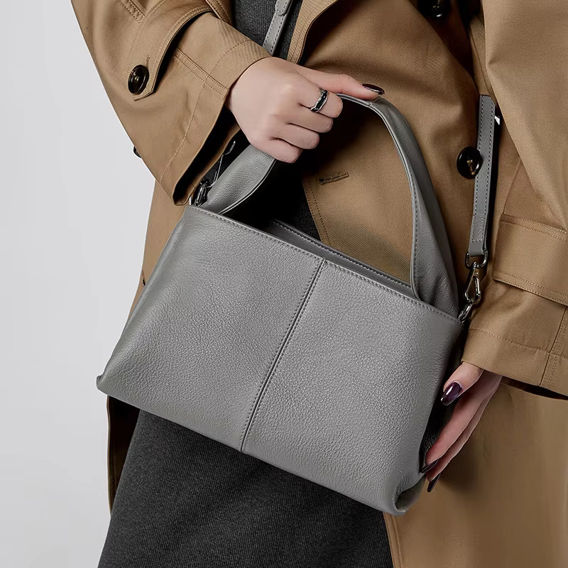 Hifashion Genuine Leather Cloud Tote Handbags For Women 2025 Trend Designer Large Capacity Hobo Ladies Shoulder Crossbody Bags