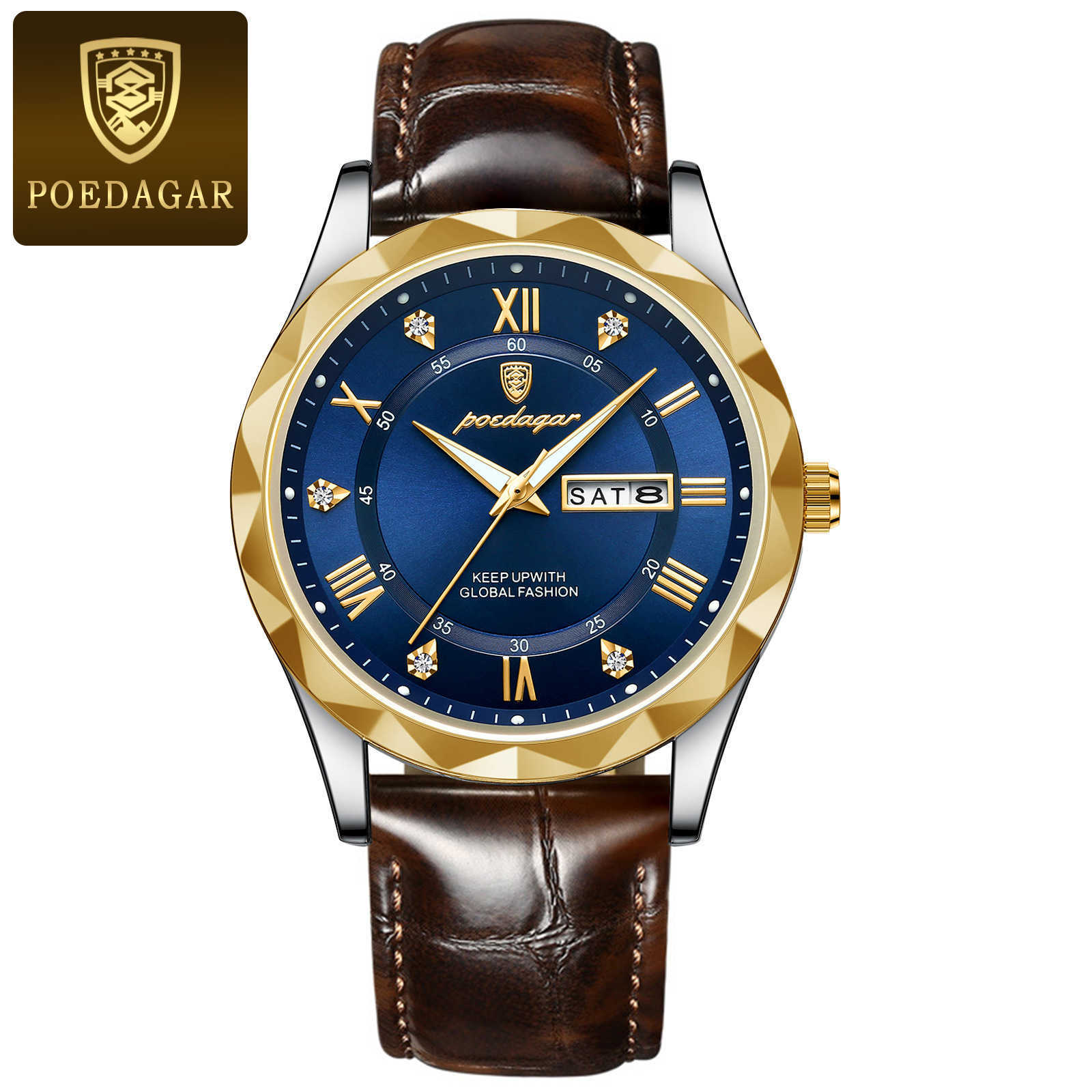 Swiss brand new belt mens watch luxury and fashion quartz watch live broadcast W250212