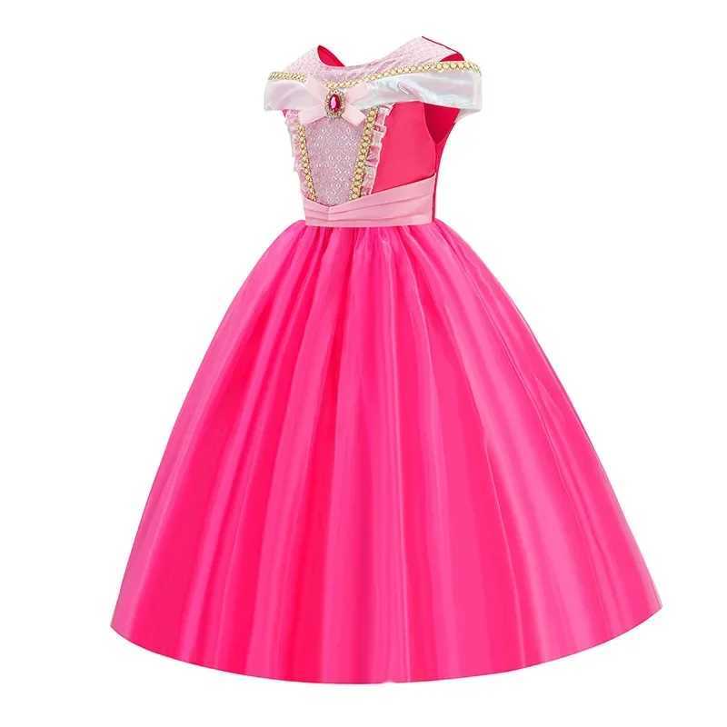 Sleeping Beau Costume for Girls Kids Aurora Cosplay Princess Vestido Children Xmas Halloween Par Disguise Dresses UpXJ250117