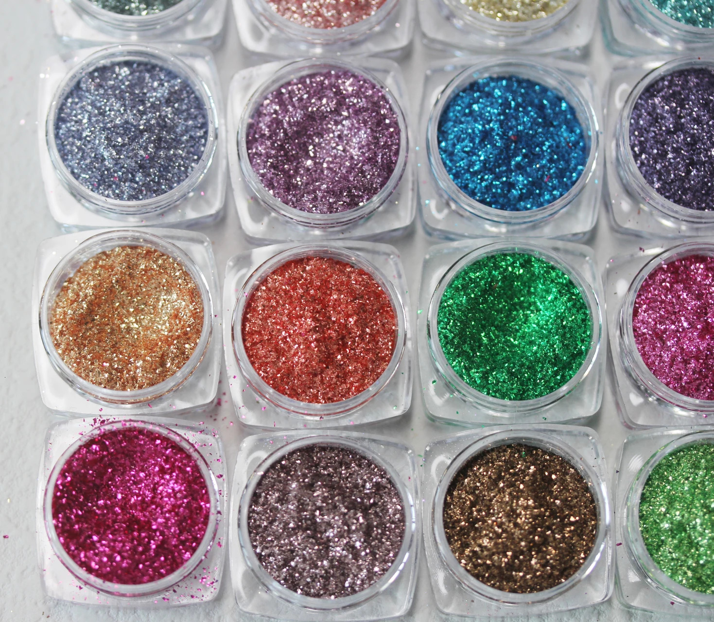 0.5*0.5mm Solvent Resistant Metallic Color Flakes Glitter Dust for Nail Polish Shiny Sticker Face Body Resin Diy Crafts Cosmetic 250208